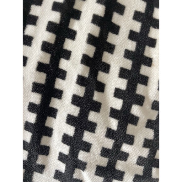 IKEA Zip Pillowcase Throw Pillow Square White w Black Lines Velvet Velour 21" - Picture 2 of 6